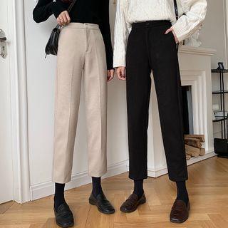 High-waist Straight-leg Cropped Pants