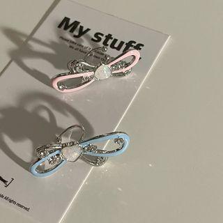 Bow Heart Alloy Earring / Cuff Earring