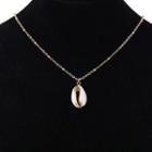 Shell Pendant Necklace Gold - One Size