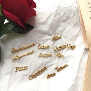 Alloy Zodiac Lettering Earring