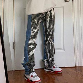 High-waist Paneled Wide-leg Pants