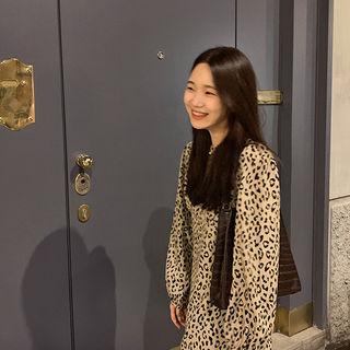 Tie-waist Leopard Dress