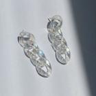 Chunky Chain Resin Dangle Earring 1 Pair - Transparent - One Size