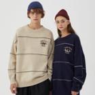 Couple Matching: Dog Embroidery Print Sweater