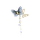 Embroidered Butterfly Faux Crystal Brooch 1 Pc - Embroidery Butterfly Faux Crystal Brooch - Gold - One Size