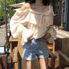Off Shoulder Blouse Almond - One Size