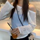 Pointelle Knit Top / Cropped Camisole Top