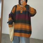 Striped Polo Sweater Stripe - Multicolor - One Size