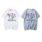 Short Sleeve Sheep Print T-shirt