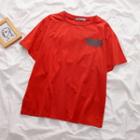 Numbering Short-sleeve T-shirt Red - One Size