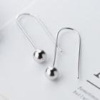 925 Sterling Silver Ball U-shaped Threader Earrings