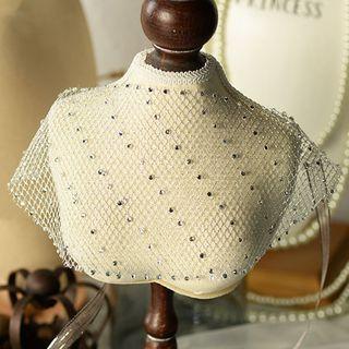 Mesh Wedding Headpiece Silver - One Size