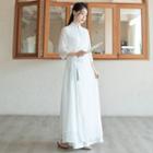 Traditional Chinese 3/4-sleeve Tasselled Dress / Pants