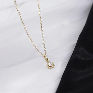 Rhinestone Sun Necklace