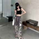 High Waist Gradient Pants Gray - One Size