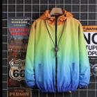 Rainbow Gradient Hooded Jacket