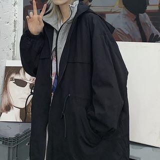 Mock Two-piece Zip Hooded Cargo Jacket