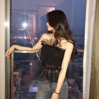 Dot Mesh Tube Top