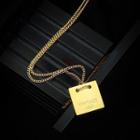 Tag Pendant Necklace Necklace - Gold - One Size