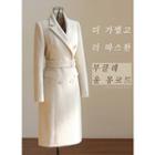 Double-breasted Belted Boucl  Coat
