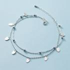 Disc Layered Bracelet S925 Silver - Anklet - Silver - One Size