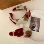 Fleece Flower Head Band / Hair Clip