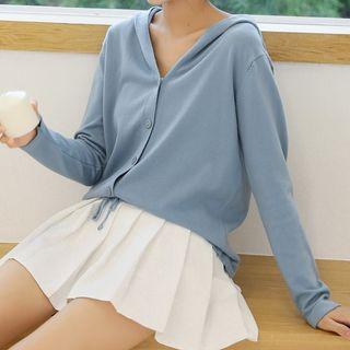 Hooded Cardigan Blue - One Size