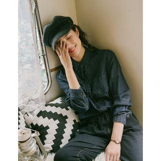 Pocket-patch Denim Shirt One Size