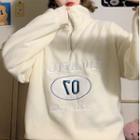 Loose-fit Half-zip Printed Sweatshirt