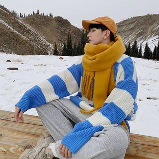 Round Neck Plaid Sweater