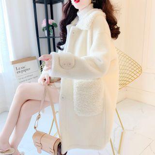 Plain Coat / Bell-sleeve Knit Top