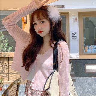 Cropped Cardigan / Camisole Top