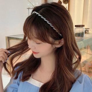 Twisted Faux Pearl Woven Headband