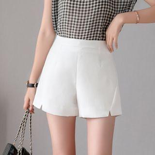 High-waist Plain Dress Shorts
