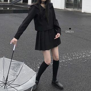 Set: Zip Jacket + Mini Pleated Skirt