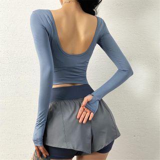 Quick-dry Stretched U-back Sports T-shirt