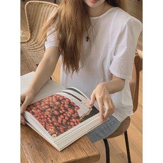 Low-back Cotton Blouse One Size