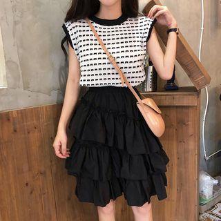 Knit Tank Top / Layered Skirt