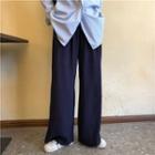 Set: Striped Loose-fit Shirt + Straight-leg Pants