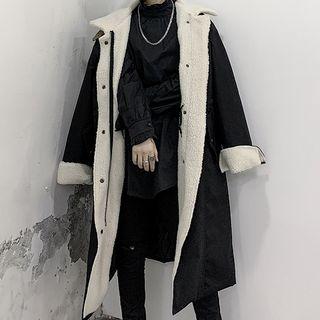 Fleece-lined Padded Zip Coat