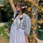 Short-sleeve Floral Print Midi Dress / Sleeveless Midi Dress