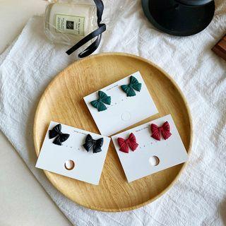 925 Sterling Silver Ribbon Stud Earring