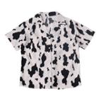 Short-sleeve Cow Print Shirt