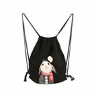 Rabbit Print Drawstring Canvas Backpack