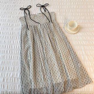 Spaghetti-strap Dress White - One Size