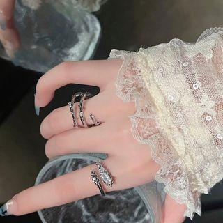 Rhinestone / Wrap Around Alloy Ring / Set