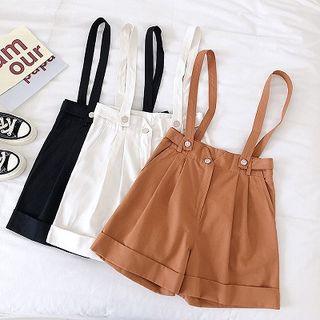 Plain Roll-up Strap Shorts