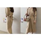 Tie-waist Cotton Midi Dress