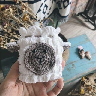 Crochet Sheep Drawcord Pouch