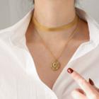 Mesh Choker Necklace Gold - One Size